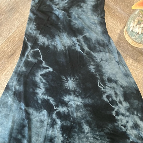 Navy and light blue marbled maxi skirt - Picture 9 of 9